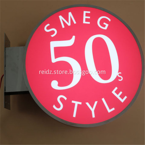 round light box arts sydney and signage